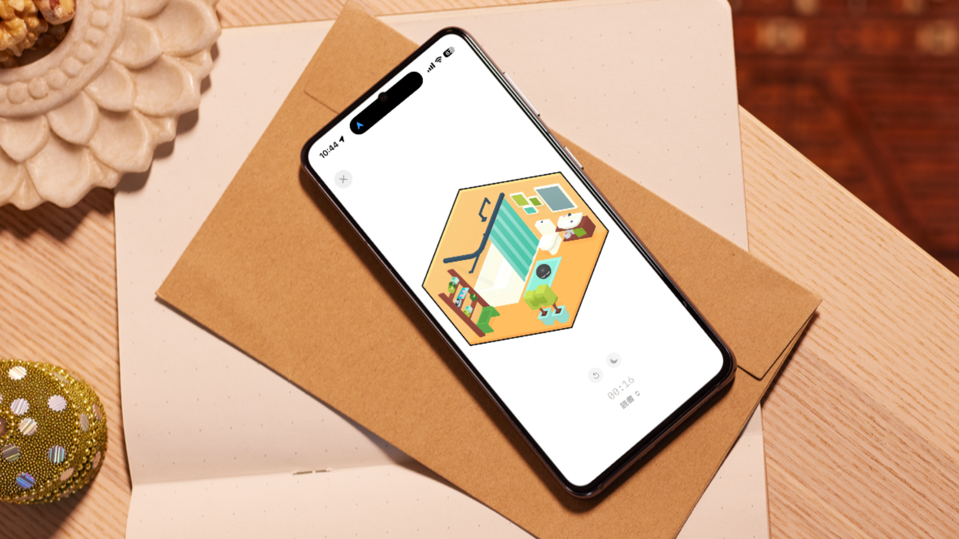 MOKUアプリの3D箱庭画面